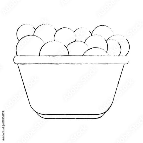 bowl with fresh grapes vector illustration design