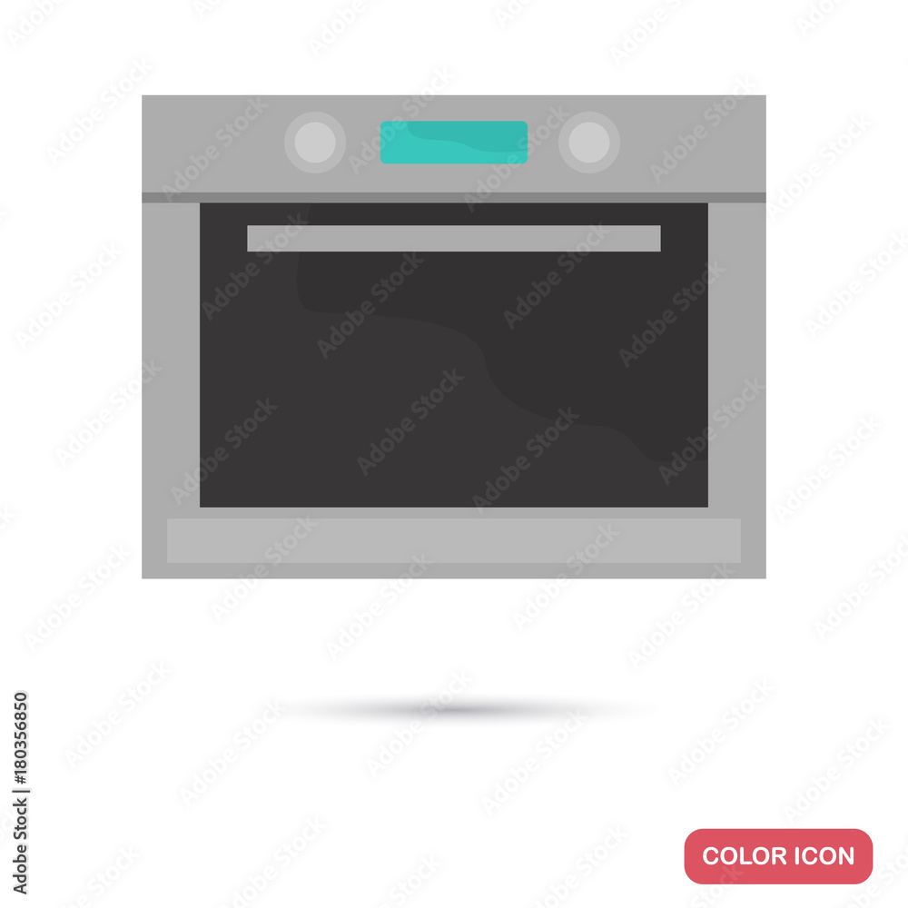 Inbuilt kitchen oven color flat icon Inbuilt kitchen oven color flat icon