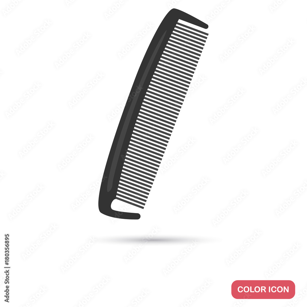 Hair comb color flat icon Hair comb color flat icon
