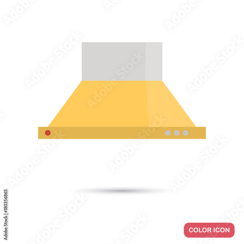 Kitchen extractor fan color flat icon