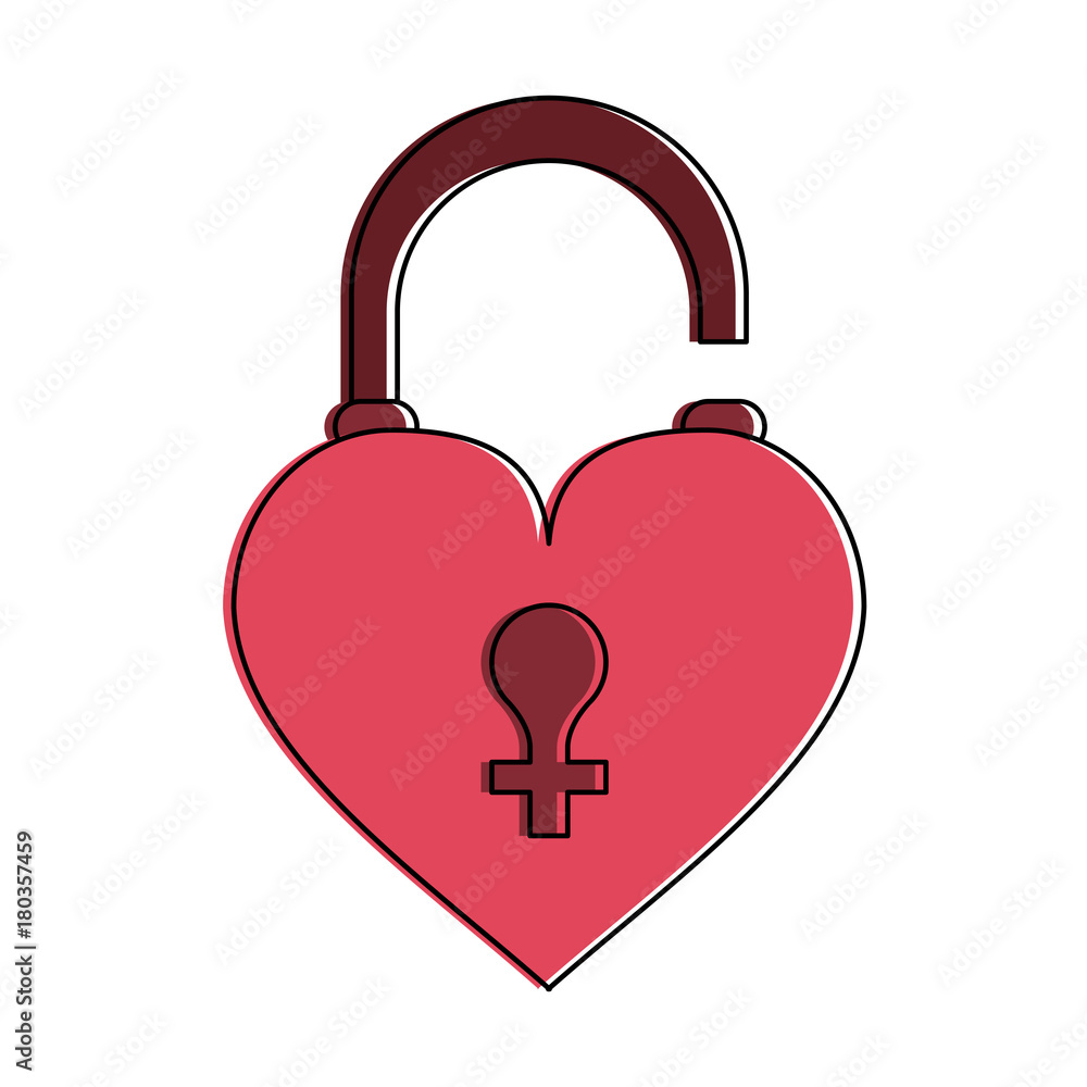 Heart and love locked icon vector illustration graphic design Heart and love locked icon vector illustration graphic design