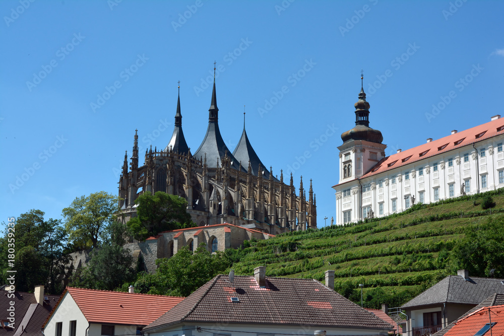 St. Barbara's cathedral and Jesuit College in Kutna Hora
