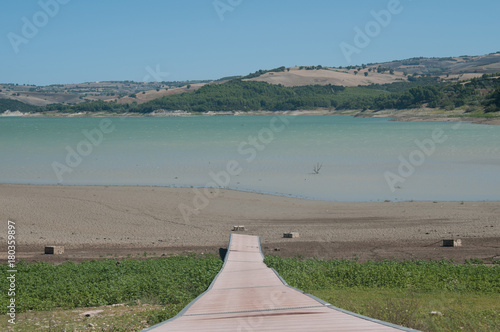 diga del liscione in secca, lago di guardialfiera cb molise photo