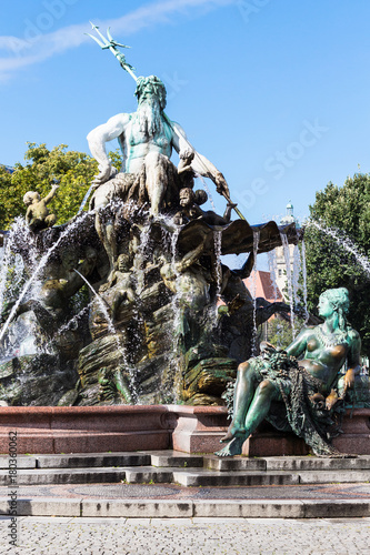 Neptune Fountain in Berlin city