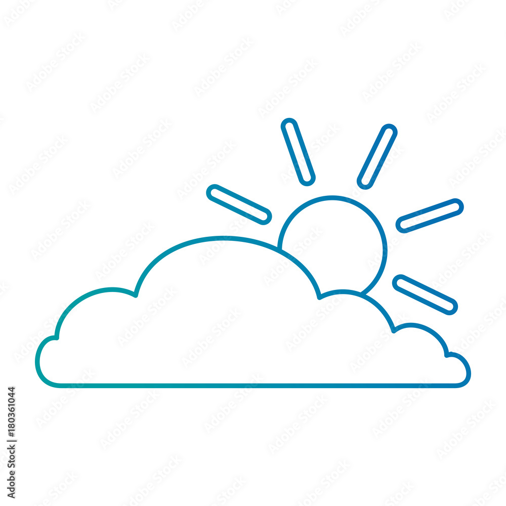 cloud sky with sun vector illustration design cloud sky with sun vector illustration design