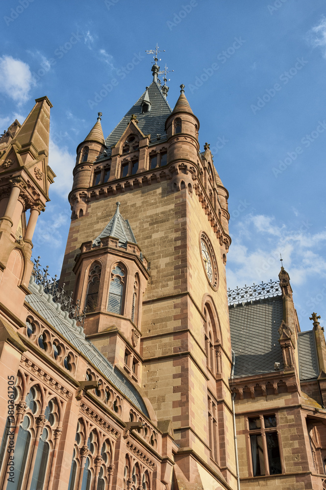 The beautiful Drachenburg Castle near Koenigswinter - Bonn, North Rhine-Westphalia in Germany.