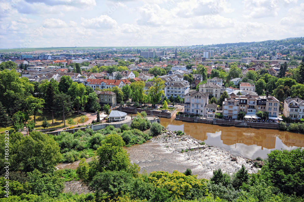 Aerial view over Bad Kreuznach (Germany)