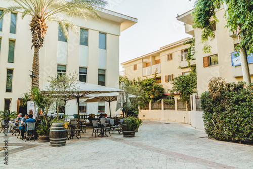 Neve-Tzedek buildings in Tel-Aviv Jaffa. Old place for tourism