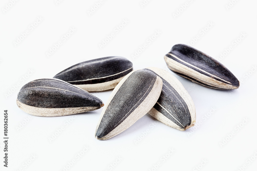 sunflower seeds isolated white background sunflower seeds isolated white background