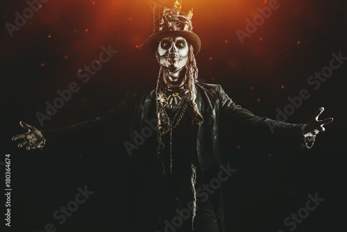 scary skeleton man photo