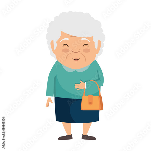 cute grandmother avatar character vector illustration design