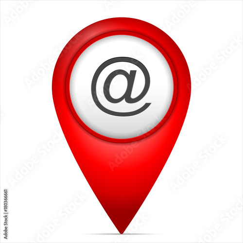 Free Download Map marker with email symbol - GFXLoad