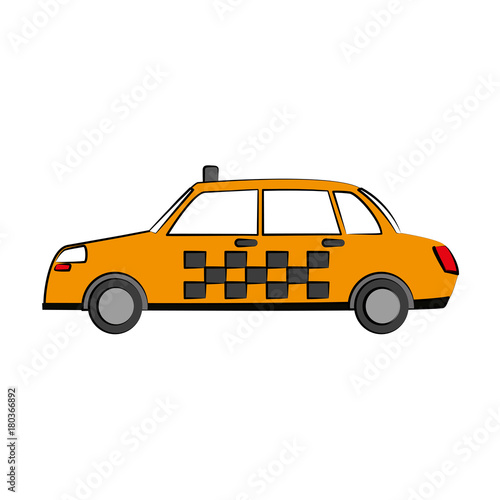 Taxi cab vehicle icon vector illustration graphic design