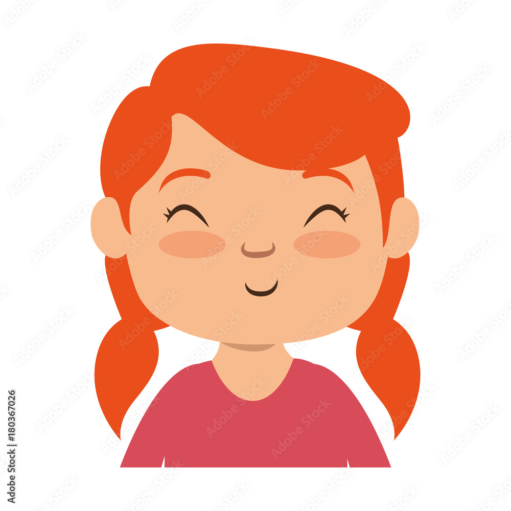 little girl avatar character vector illustration design little girl avatar character vector illustration design