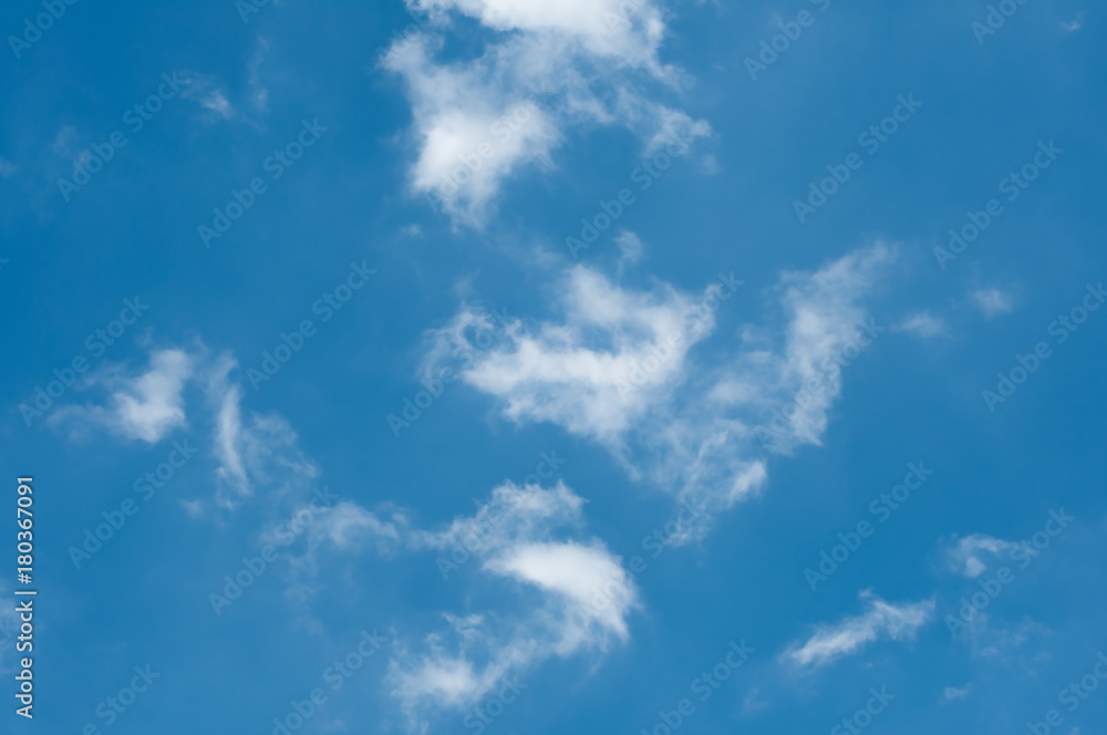 Fresh blue sky with lining of fluffy cloud in morning time. Fresh blue sky with lining of fluffy cloud in morning time.
