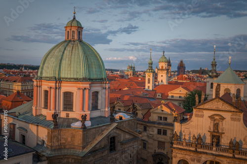 Wallpaper Mural Sunset over Charles Bridge and Prague Castle Torontodigital.ca