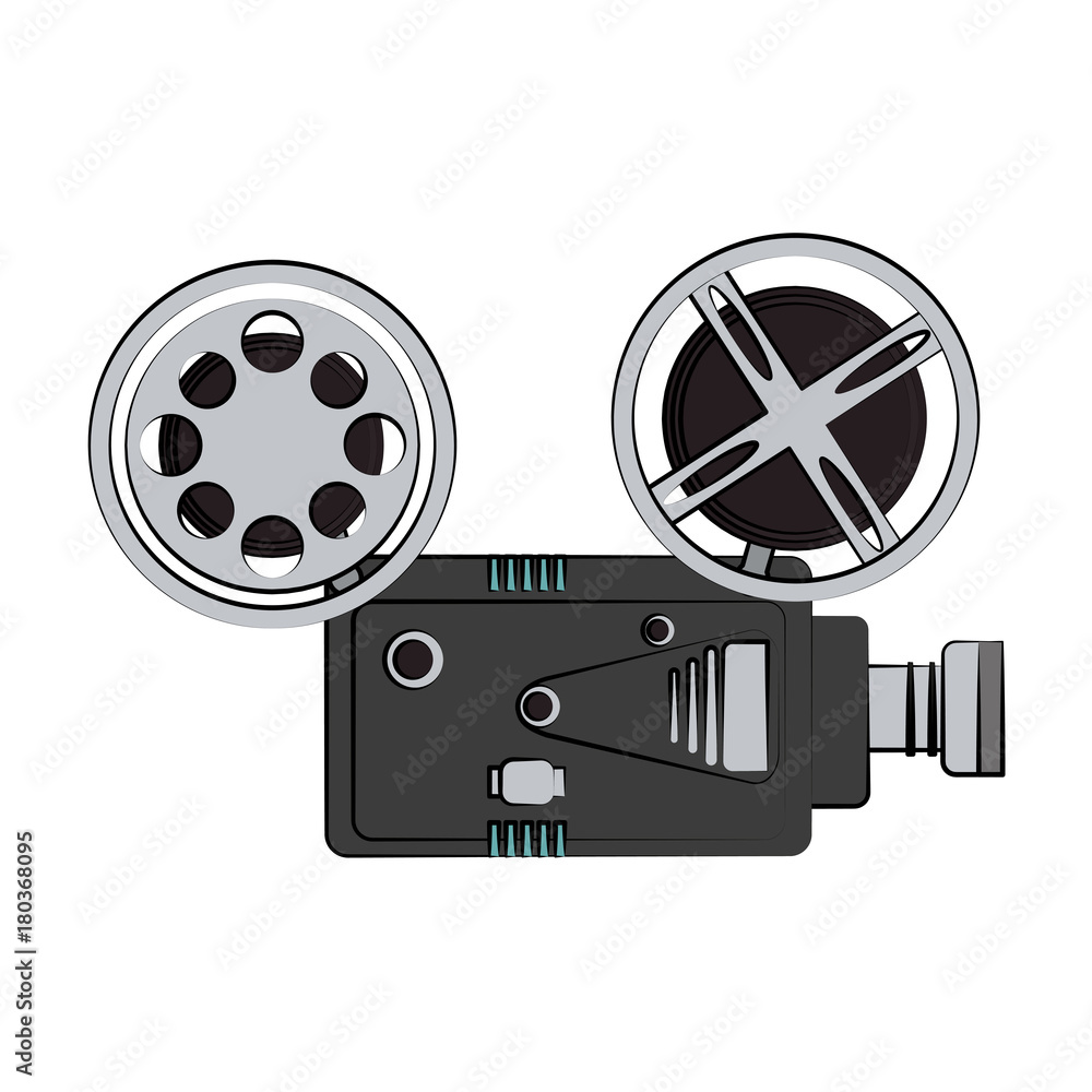 Movie camcorder technology icon vector illustration graphic design