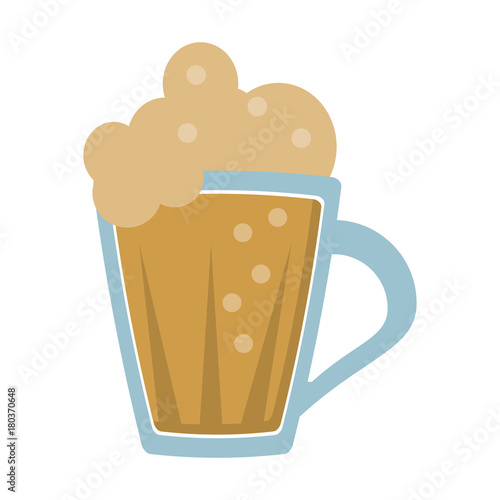 Beer glass cup icon vector illustration graphic design