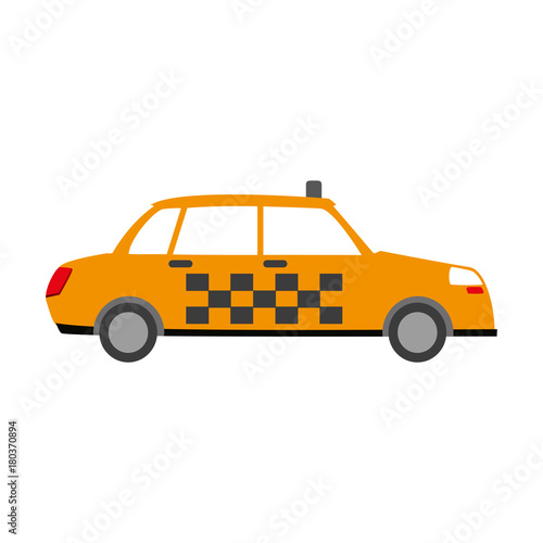 Taxi cab vehicle icon vector illustration graphic design