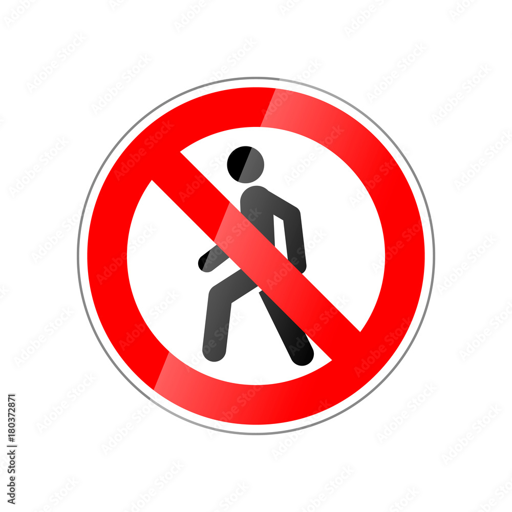 Do not enter, forbidden red glossy sign on white Do not enter, forbidden red glossy sign on white