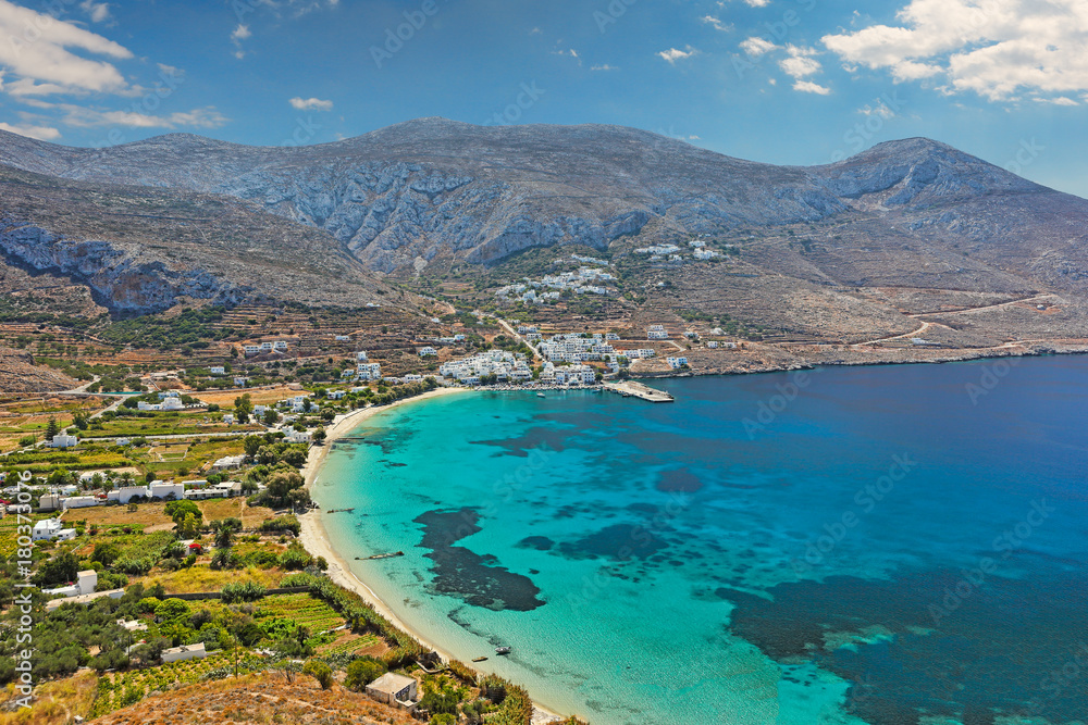 Aegiali beach of Amorgos, Greece