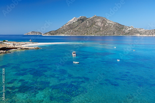 Quadro su tela Agios Pavlos beach of Amorgos, Greece