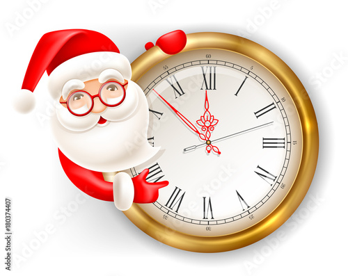 Santa Claus and clock