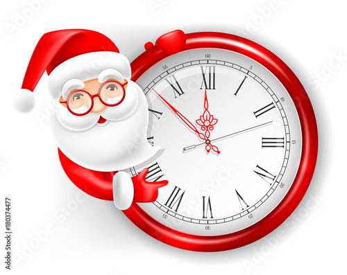Santa Claus and clock