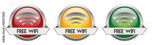 Modern Button Vector Free WiFi