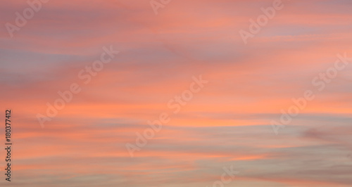 Romantic sky with clouds during the sunset