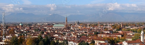 Vicenza Italy Incredible panoramic view very wide-angleHD