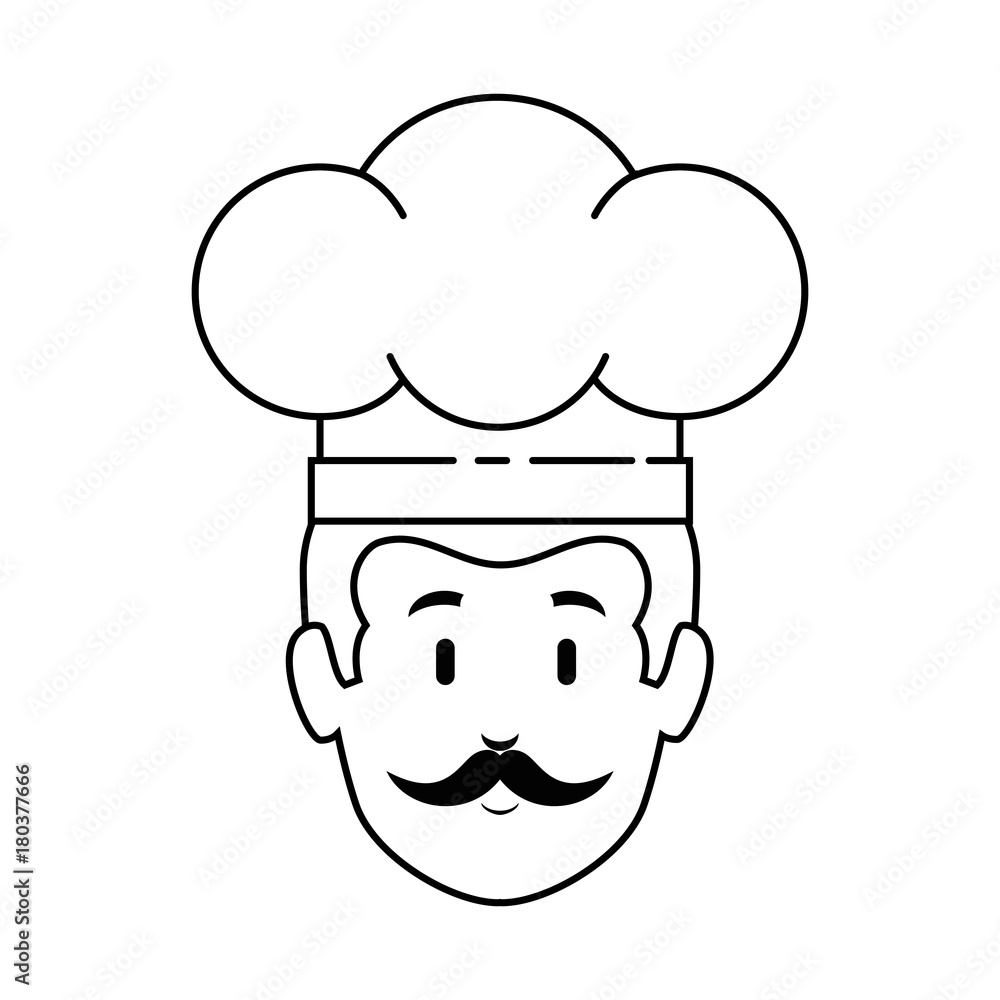 chef head avatar character vector illustration design chef head avatar character vector illustration design