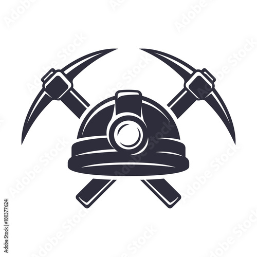 Retro mining logo