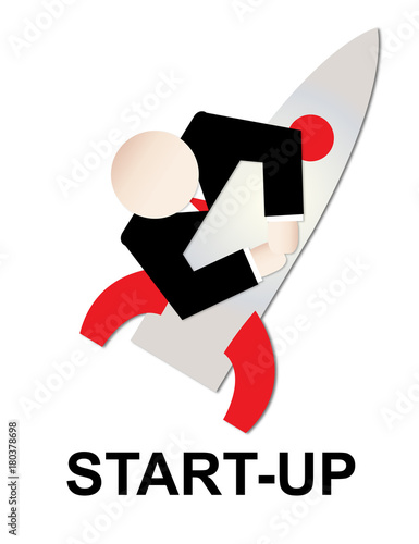 Innovative entrepreneur launching a start-up business 