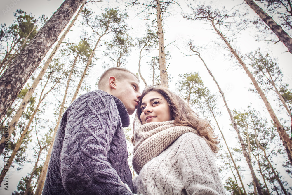 Fototapeta premium Happy young couple. The concept of love