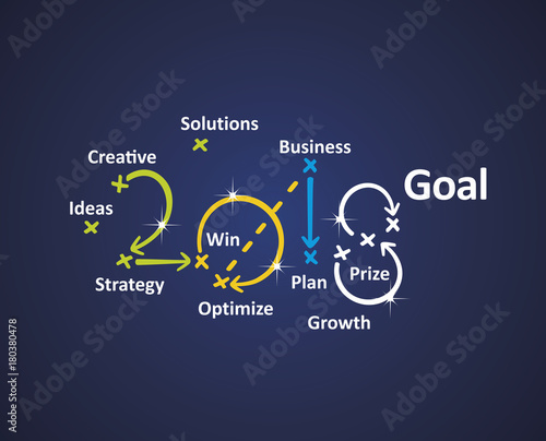 Goal 2018 blue background vector