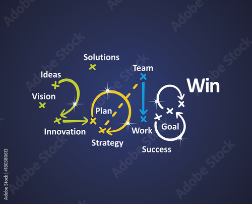 Win 2018 blue background vector