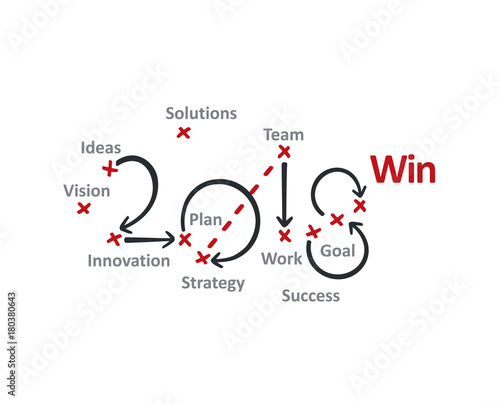 Win 2018 red marks white background vector