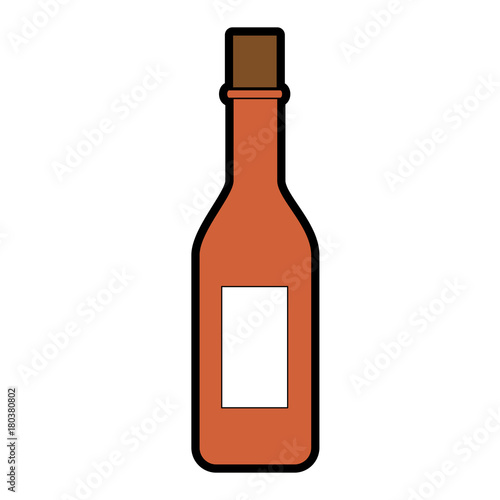 wine bottle isolated icon vector illustration design