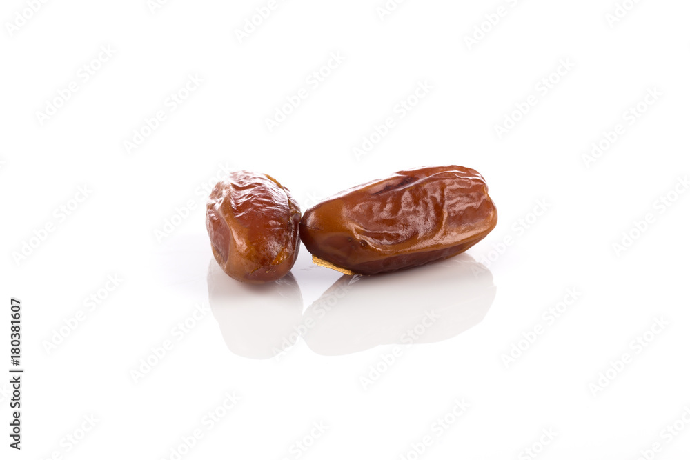 Dates fruits isolated on white background Dates fruits isolated on white background