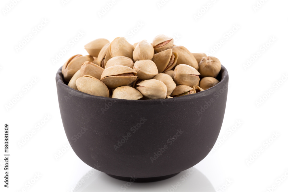 pistachio nut on white pistachio nut on white