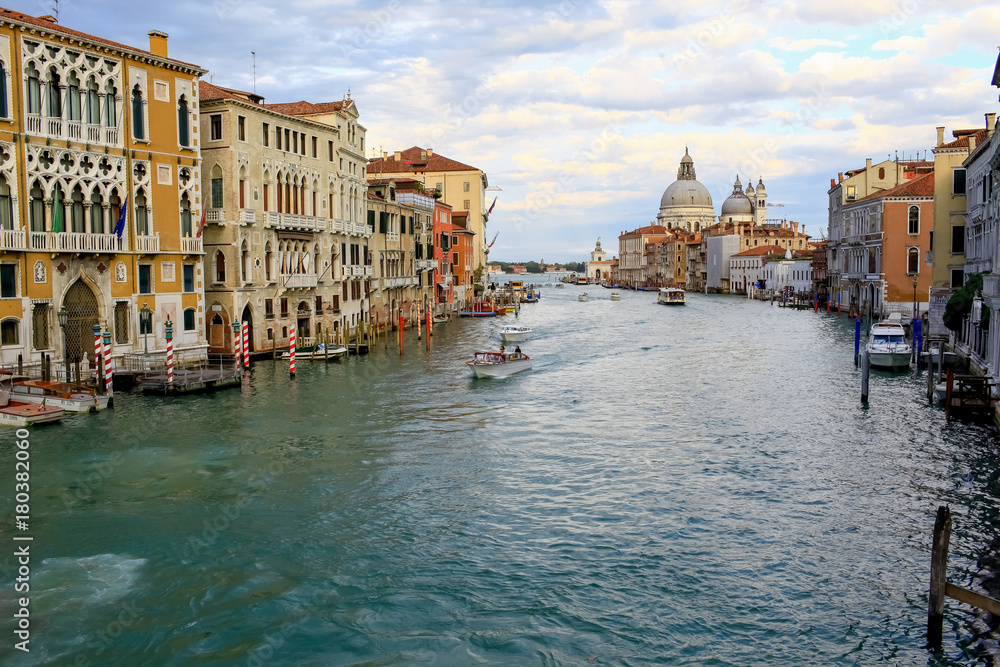 The big channel in Venice on a decline.