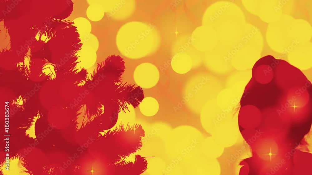 Christmas Silhouette Abstract Background Gold Flickering Lights christmas-silhouette-abstract-background-gold-flickering-lights