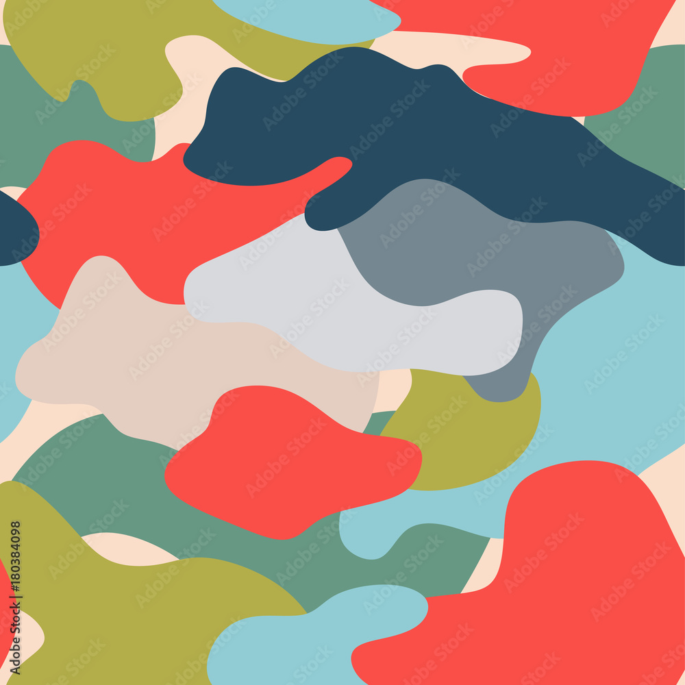 Bright camouflage seamless pattern Bright camouflage seamless pattern