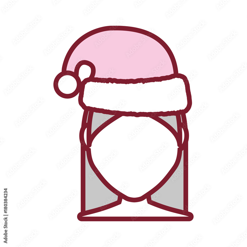 avatar woman with christmas hat icon over white background vector illustration avatar woman with christmas hat icon over white background vector illustration