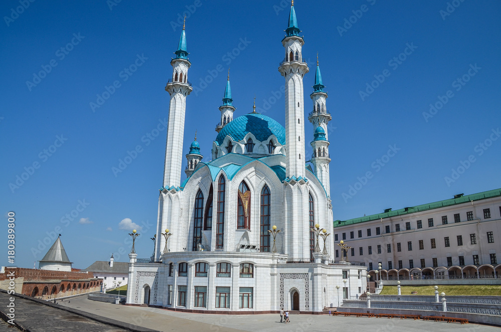 The famous mosque in Russia - Qol Sharif in Kazan town.