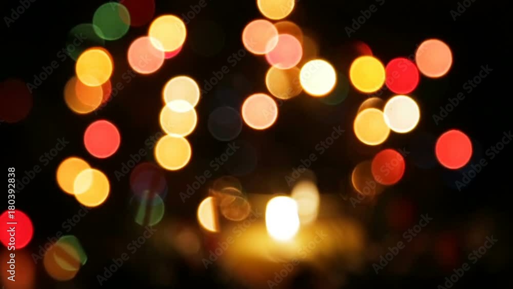 Garland blurred in the side Garland blurred in the side