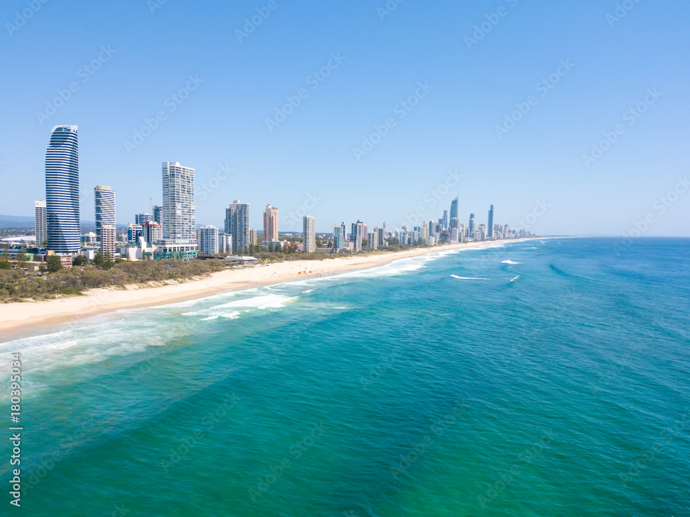 An aerial view of Surfers Paradise on the Gold Coast in Queensland, Australia An aerial view of Surfers Paradise on the Gold Coast in Queensland, Australia
