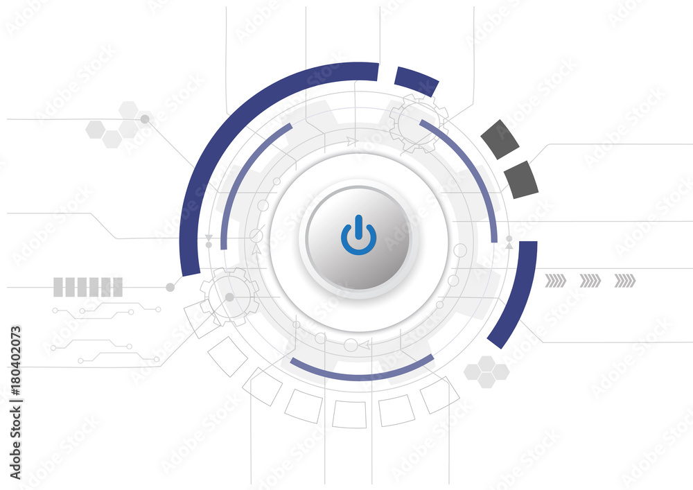 Power button abstract technology background Power button abstract technology background