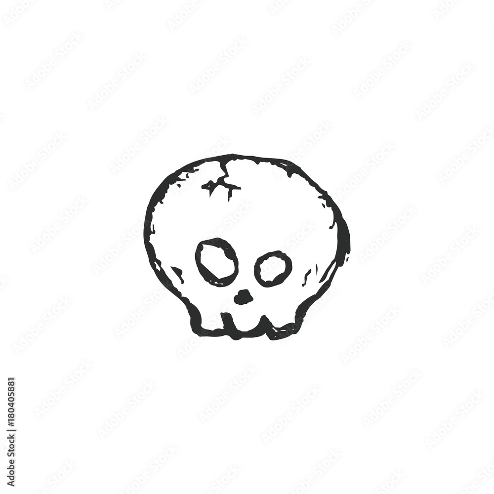 Hand Drawing Skull Vector
